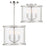 Crystorama Devon 3 Light Ceiling Mount, Polished Nickel