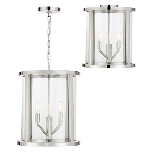 Crystorama Devon Lantern, Polished Nickel