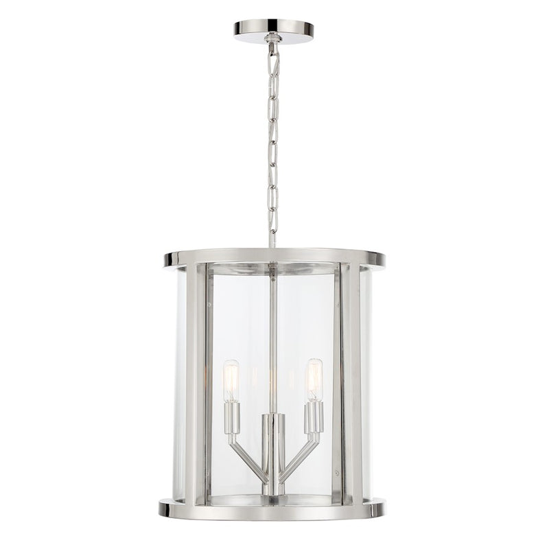 Crystorama Devon Lantern, Polished Nickel