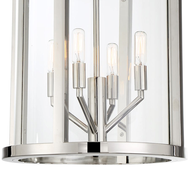 Crystorama Devon Lantern, Polished Nickel
