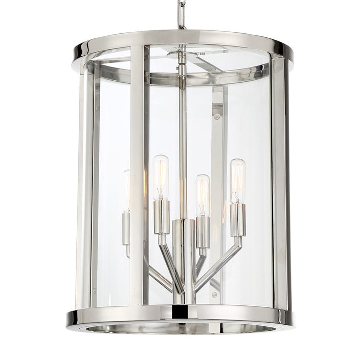 Crystorama Devon Lantern, Polished Nickel