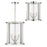 Crystorama Devon 4 Light Flush Mount, Polished Nickel