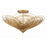Crystorama Doral 3 Light Semi Flush Mount, Renaissance Gold