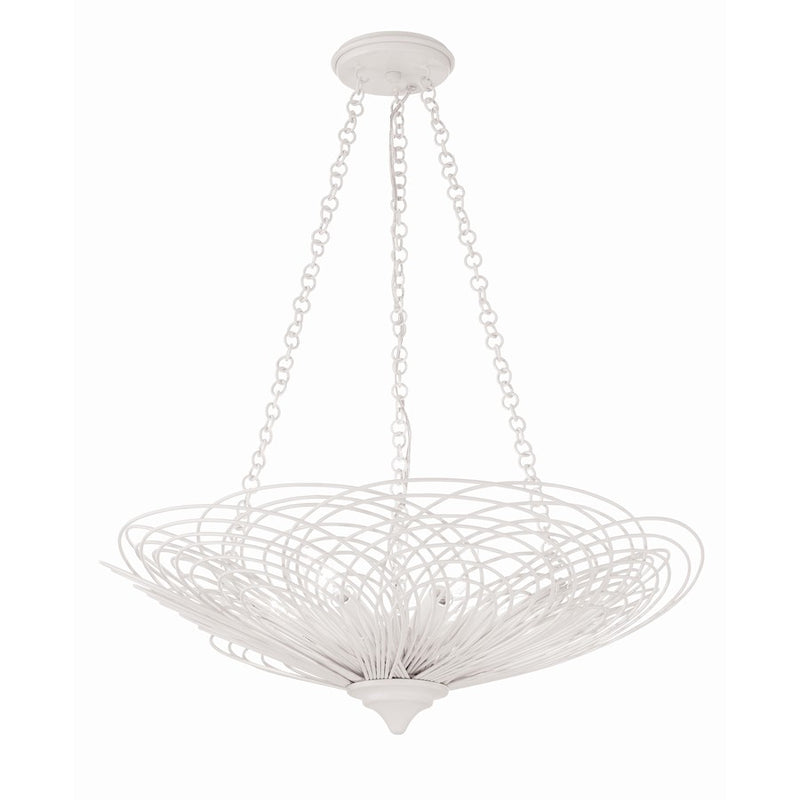 Crystorama Doral 6 Light Chandelier, Matte White