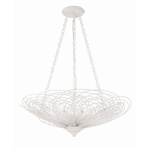 Crystorama Doral 6 Light Chandelier, Matte White
