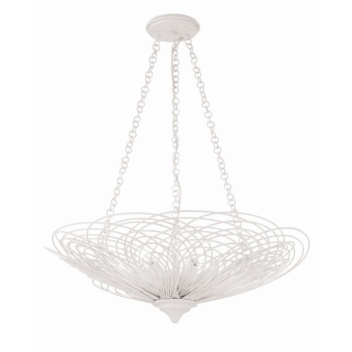 Crystorama Doral 6 Light Chandelier, Matte White