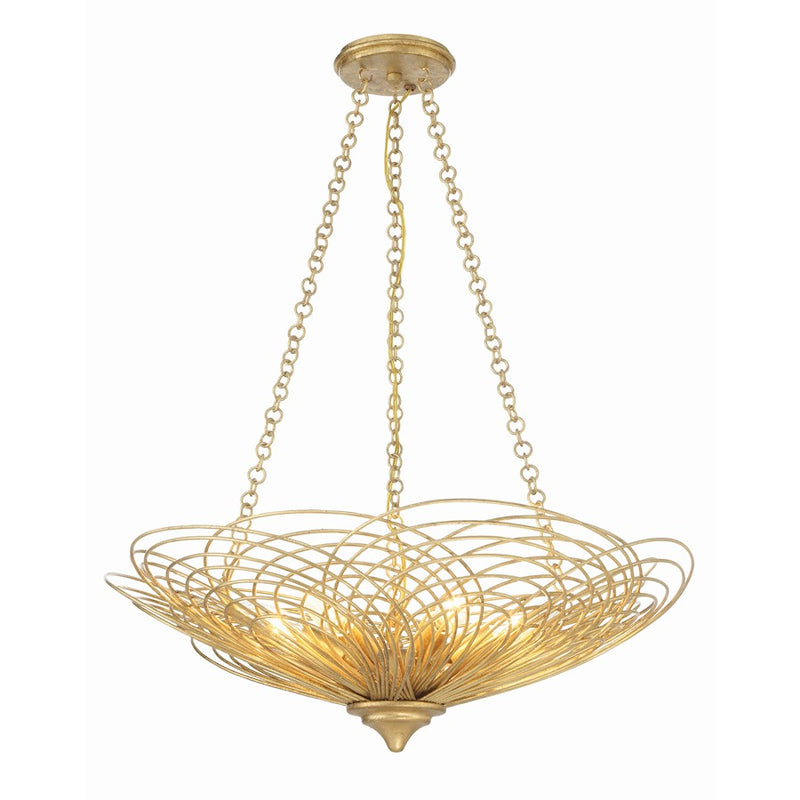 Crystorama Doral 6 Light Chandelier, Renaissance Gold