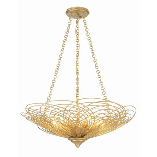Crystorama Doral 6 Light Chandelier, Renaissance Gold