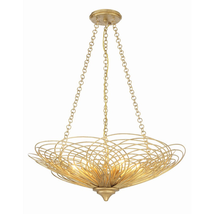 Crystorama Doral 6 Light Chandelier, Renaissance Gold