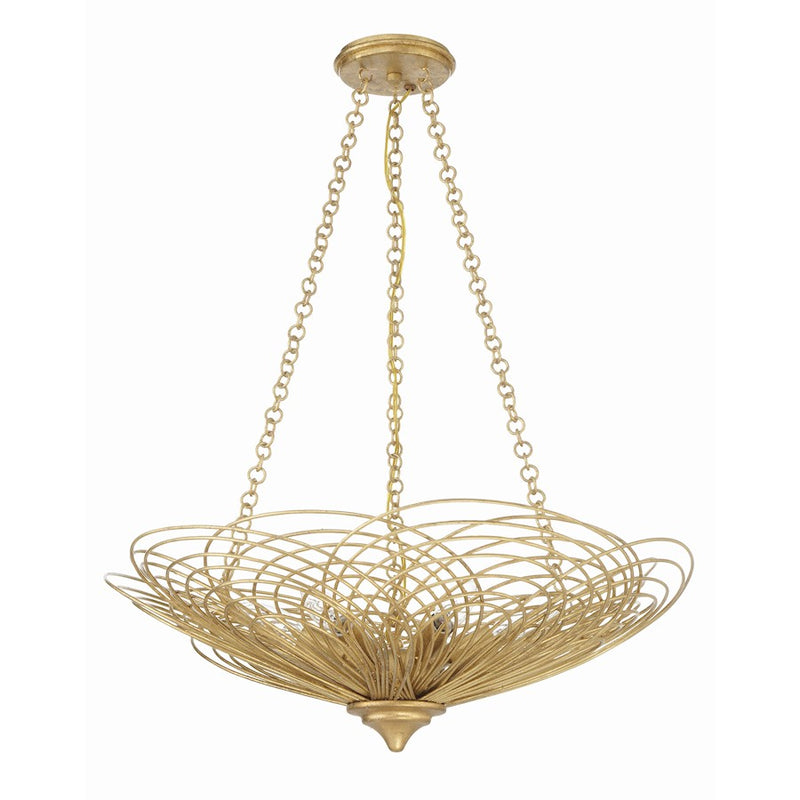 Crystorama Doral 6 Light Chandelier, Renaissance Gold