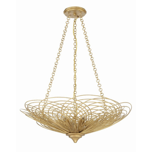 Crystorama Doral 6 Light Chandelier, Renaissance Gold