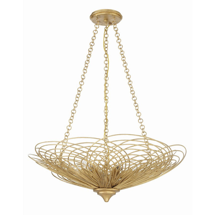 Crystorama Doral 6 Light Chandelier, Renaissance Gold