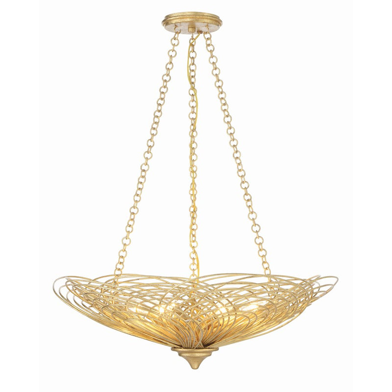 Crystorama Doral 6 Light Chandelier, Renaissance Gold
