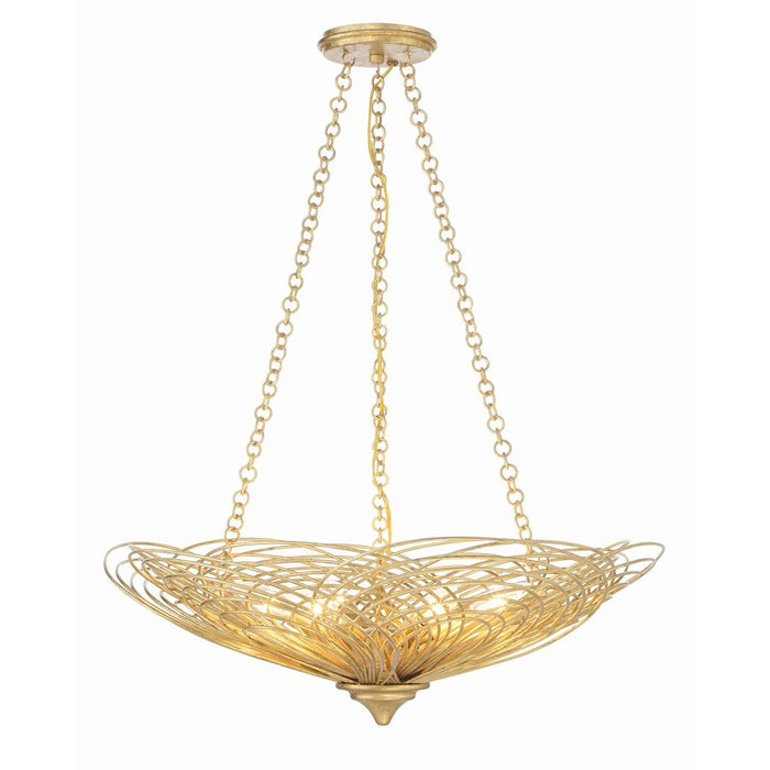 Crystorama Doral 6 Light Chandelier, Renaissance Gold