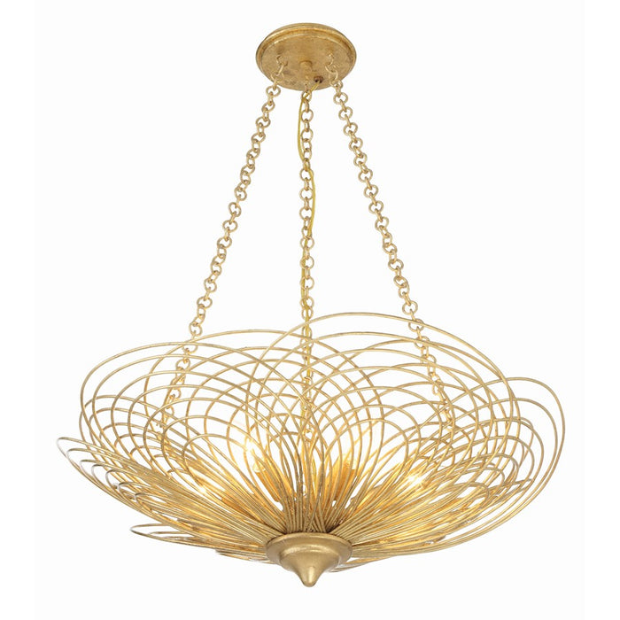 Crystorama Doral 6 Light Chandelier, Renaissance Gold