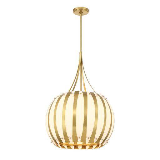 Crystorama Daria 5 Light 20.5" Chandelier, Luxe Gold - DRA-8003-LG