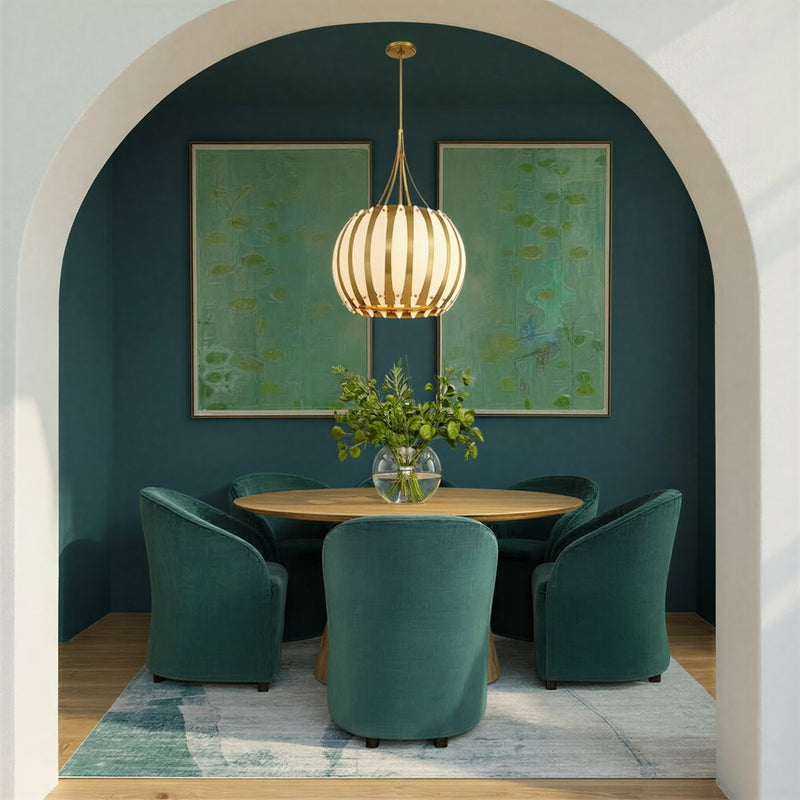 Crystorama Daria 5 Light 20.5" Chandelier, Luxe Gold