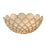 Crystorama Darby 3 Light 16" Semi Flush Mount, Soft Gold/White