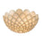 Crystorama Darby 3 Light 16" Semi Flush Mount, Soft Gold/White