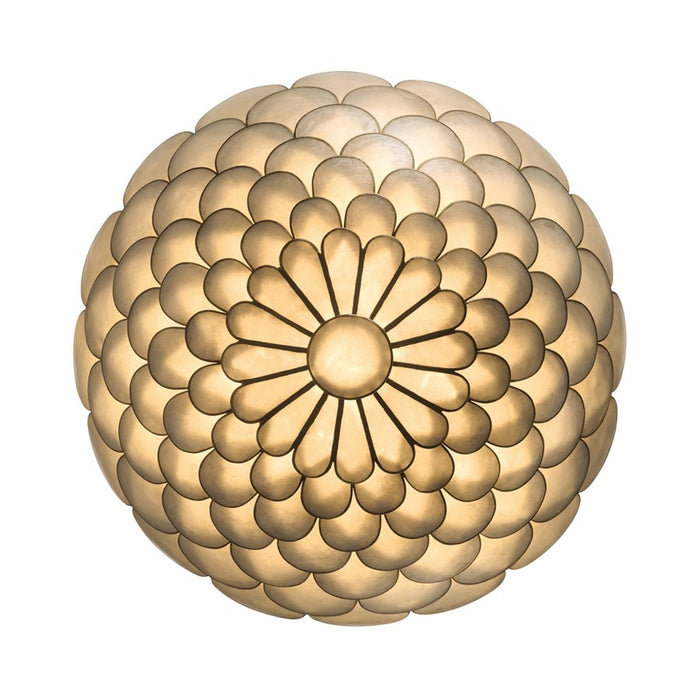 Crystorama Darby 3 Light 16" Semi Flush Mount, Soft Gold/White