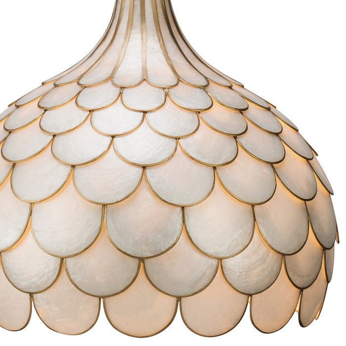 Crystorama Darby 3 Light 14" Pendant, Soft Gold/White