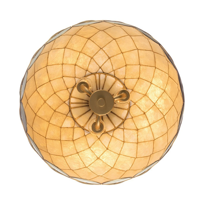 Crystorama Darby 3 Light 14" Pendant, Soft Gold/White