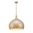 Crystorama Darby 5 Light 21" Pendant, Soft Gold/White