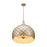 Crystorama Darby 5 Light 21" Pendant, Soft Gold/White