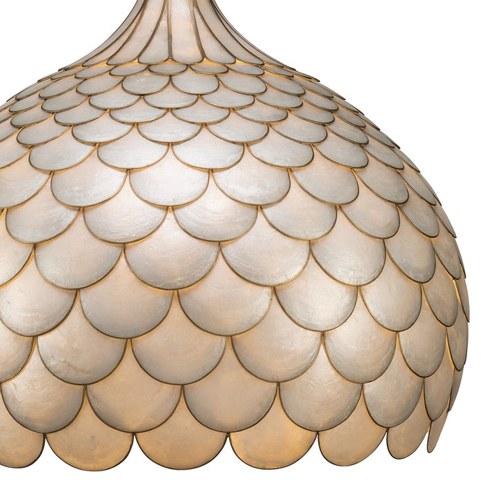 Crystorama Darby 5 Light 21" Pendant, Soft Gold/White