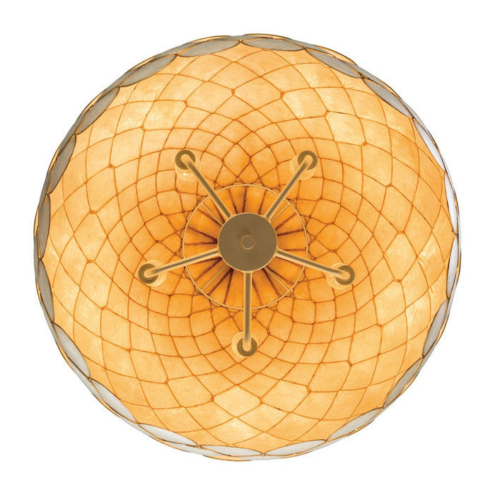 Crystorama Darby 5 Light 21" Pendant, Soft Gold/White