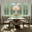 Crystorama Darby 5 Light 21" Pendant, Soft Gold/White