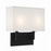 Crystorama Durham 2 Light Sconce, Black Forged