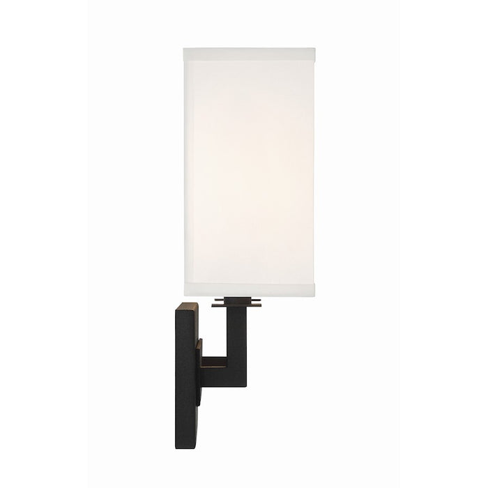 Crystorama Durham 2 Light Sconce, Black Forged
