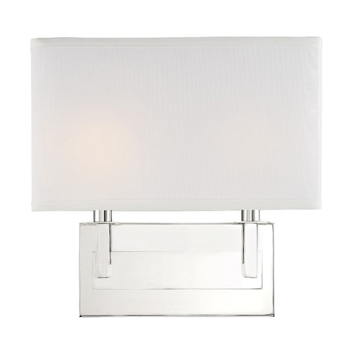 Crystorama Durham 2 Light Polished Nickel Wall Mount