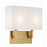 Crystorama Durham 2 Light Sconce, Vibrant Gold