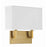 Crystorama Durham 2 Light Sconce, Vibrant Gold
