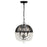 Crystorama Duval 3 Light Mini Chandelier, Matte Black