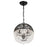 Crystorama Duval 3 Light Mini Chandelier, Matte Black