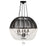 Crystorama Duval 6 Light Pendant, Matte Black
