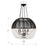 Crystorama Duval 6 Light Pendant, Matte Black