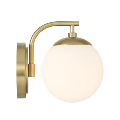 Crystorama Maverick 1 Light Bathroom Vanity, Gold/Frosted