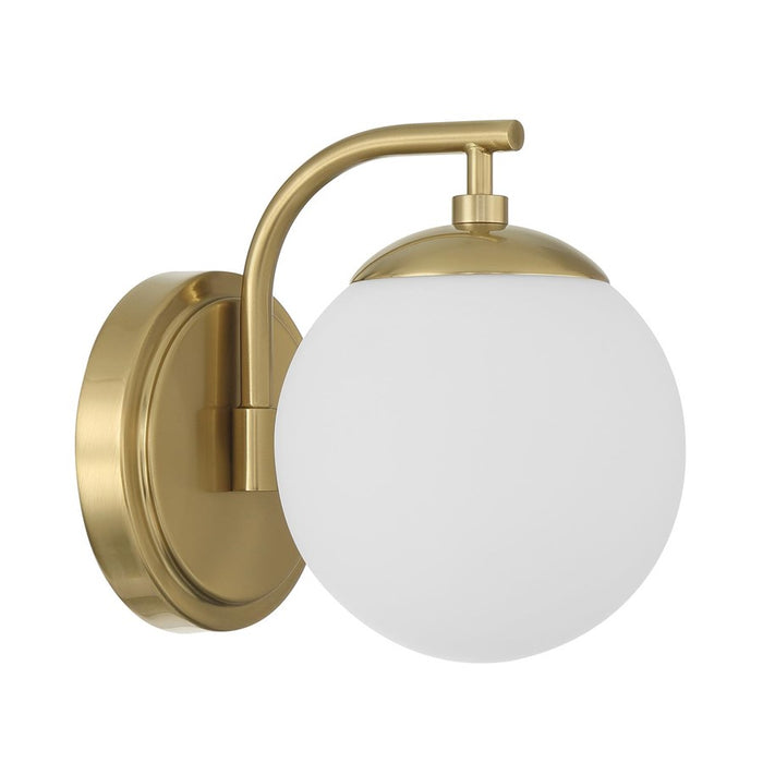 Crystorama Maverick 1 Light Bathroom Vanity, Gold/Frosted