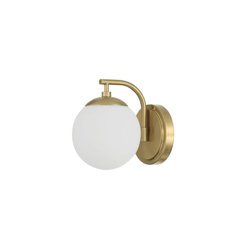 Crystorama Maverick 1 Light Bathroom Vanity, Gold/Frosted