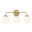 Crystorama Maverick 3 Light Bathroom Vanity, Gold/Frosted