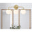 Crystorama Maverick 3 Light Bathroom Vanity, Gold/Frosted