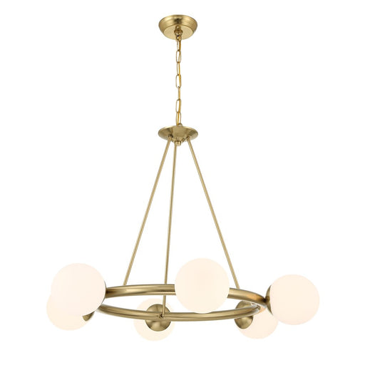 Crystorama Maverick 6 Light Chandelier, Gold/Frosted