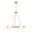 Crystorama Maverick 6 Light Chandelier, Gold/Frosted