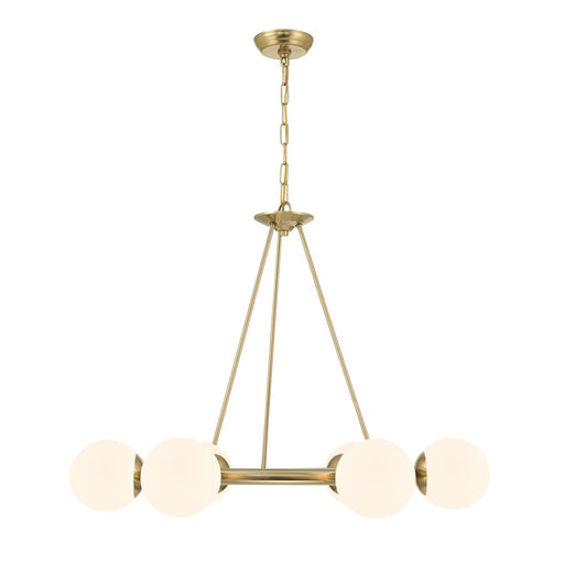 Crystorama Maverick 6 Light Chandelier, Gold/Frosted