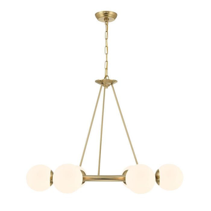 Crystorama Maverick 6 Light Chandelier, Gold/Frosted