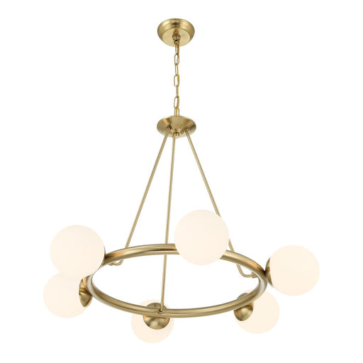 Crystorama Maverick 6 Light Chandelier, Gold/Frosted